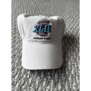SUPER‎ BOWL XLII 2008 REEBOK BASEBALL HAT ADULT NFL FOOTBALL PATRIOTS GIANTS NEW
